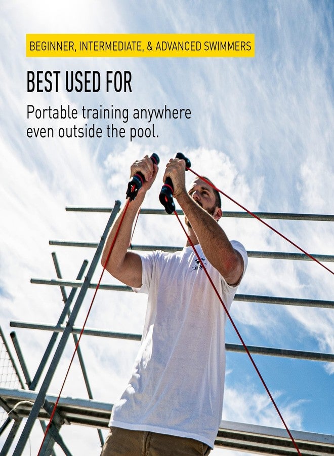فينيز جهاز FINIS Slide Dryland Trainer - أربطة مقاومة مزدوجة المقبض لتقوية عضلات السباحة وتدريب ضربات السباحة - Image 5